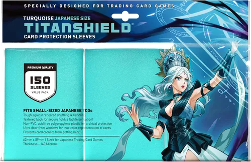 Vista 6 de TitanShield - Fundas para tarjetas pequeñas, color naranja (150 fundas), se adapta a Yugioh Protectores de baraja de tarjetas coleccionables