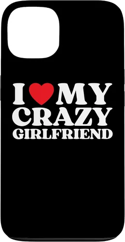 Vista 7 de Funny I Love My Crazy Girlfriend I Red Heart My Crazy GF - Carcasa para iPhone 17