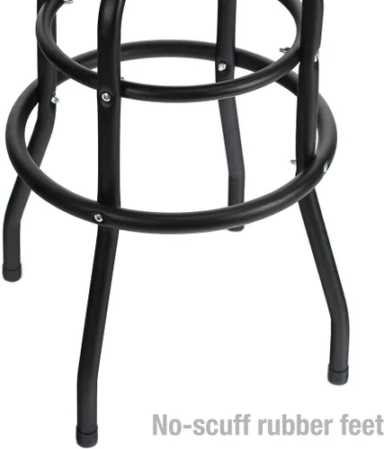 Vista 6 de WORKPRO W112003 Taburete de garaje, taburete de garaje de construcción de acero resistente, asiento de cojín giratorio, patas y reposapiés