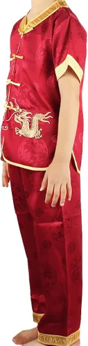 Vista 7 de Andux Traje de dragón Kungfu bordado de dragón ropa china GFTZ-01