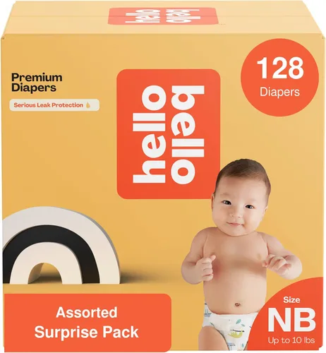 Vista 11 de Hello Bello Premium - Pañales para bebé de talla recién nacido, 32 unidades de pañales desechables, extra absorbentes, hipoalergénicos con ajuste