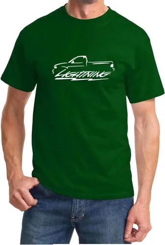 Vista 10 de 1999-04 Ford SVT Lightning F150 Truck Classic Outline Design Camiseta Negro