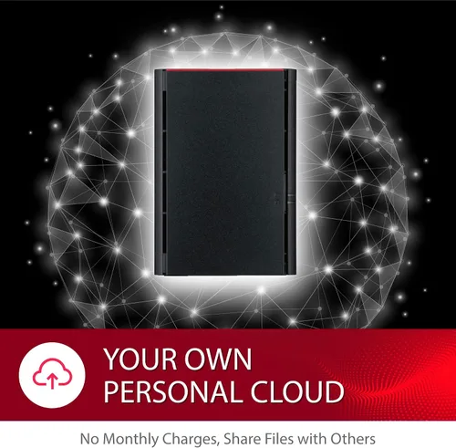 Vista 4 de BUFFALO LinkStation SoHo 220 2-Bay Personal Cloud Office NAS 8TB (2x4TB) con discos duros incluidos
