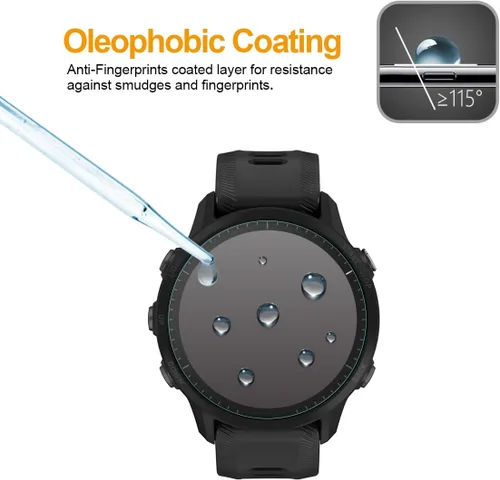 Vista 4 de Supershieldz Protector de pantalla de vidrio templado solar diseñado para Garmin Forerunner 955/955, antiarañazos, sin burbujas