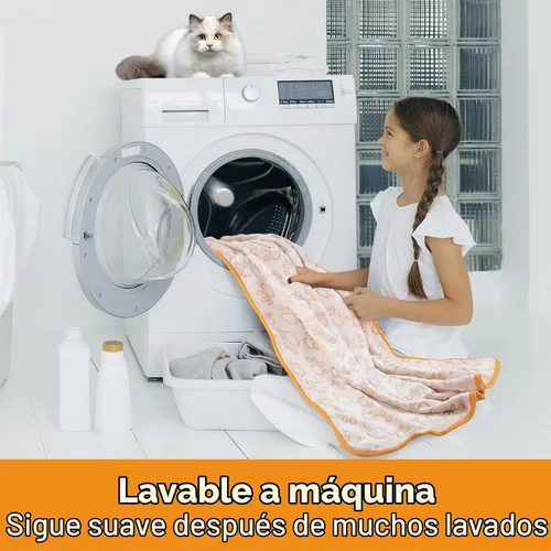 Vista 7 de Stuffed Manta Premium Suave para Perro Pequeña Beige, con Franela Beige Lindo Estampado de Huellas, 24 x 32 pulgadas, Manta para Gatos Suministros