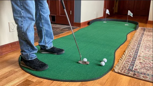 Vista 2 de Big Moss Golf V2 Series The Augusta 410 4' X 10' Practice Putting Chipping Verde