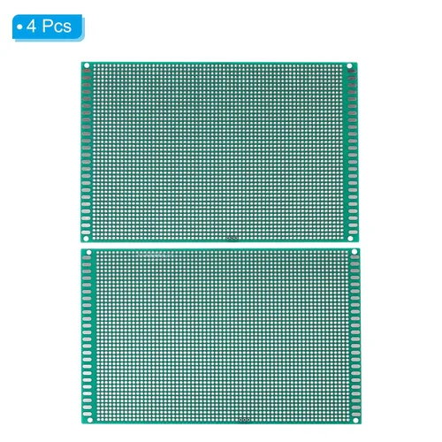 Vista 3 de PATIKIL Placa PCB de doble cara de 7.1 x 4.7 in, 4 piezas de 0.063 in de grosor, placa de circuito PCB FR-4 Perfboard para experimentos electrónicos