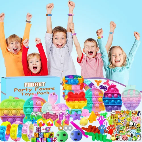 Vista 7 de 118 piezas de juguetes fidget para niños, paquete de juguetes sensoriales antiestrés, regalos de fiesta para niños con ansiedad, autismo, TDAH