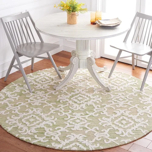 Vista 14 de SAFAVIEH Blossom Collection BLM104A - Alfombra decorativa de lana de alta calidad, hecha a mano, 2 x 3 pies, color gris/marfil