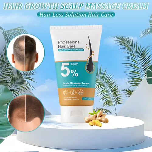 Vista 7 de 2 cremas de masaje para el cuero cabelludo al 5% del crecimiento del cabello, crema profesional para el cuidado del cabello, anti-pérdida de cabello