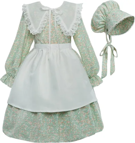 Vista 97 de Nuoqi - Vestidos de pionera para niñas, disfraz colonial