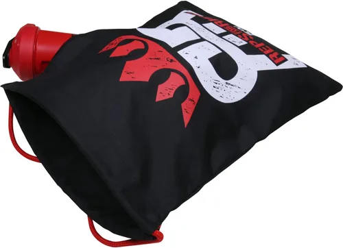 Vista 2 de 5% Nutrition Bolsa de gimnasio con cordón, Negro "Reps for Rich