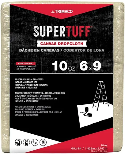 Vista 9 de Trimaco SuperTuff - Paño de lona pesada de 10 onzas de grosor, 4 pies x 5 pies