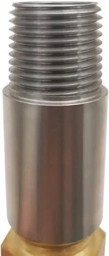 Vista 3 de MENSI Válvula pulverizadora de boquilla mezcladora de aire de 1/2 pulgada para fogata de gas propano en acero inoxidable, latón