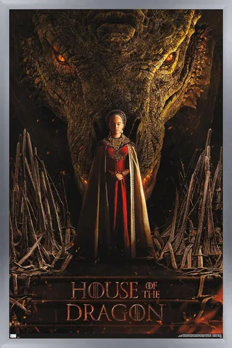Vista 11 de Trends International House of the Dragon - Póster de pared de una hoja de cabeza de dragón de Rhaenyra, 14.725 x 22.375 pulgadas, versión enmarcada