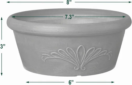 Vista 4 de Arcadia Garden Products PSW TA20C Bandeja Compuesta de Plástico/Piedra/Madera para Bulbos – Sin Orificio de Drenaje (Perforable), 8"x3", Chocolate