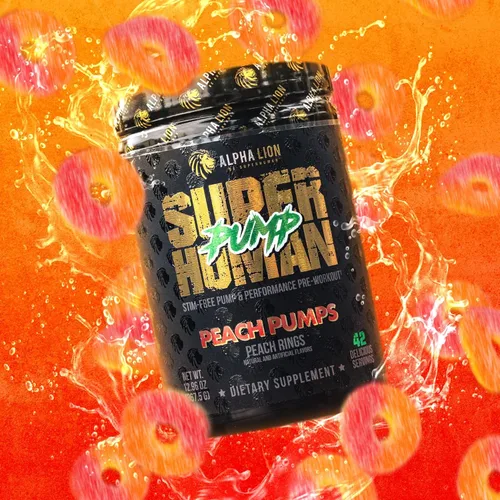 Vista 9 de ALPHA LION Superhuman Pump Polvo para antes de entrenar, suplemento de preentrenamiento sin cafeína ni estimulantes nootrópicos, potenciador