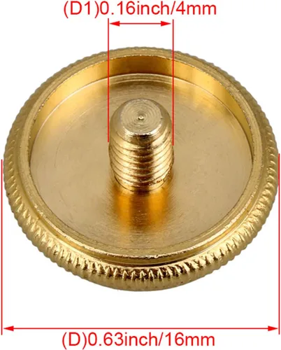 Vista 4 de Botón de dedo de trompeta verde dorado Instrumentos musicales diámetro 0.630 in piezas de repuesto paquete de 3