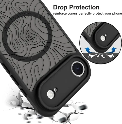 Vista 50 de KANGHAR - Funda compatible con iPhone 11, diseño de leopardo negro, textura de neumático antideslizante, a prueba de golpes, funda protectora