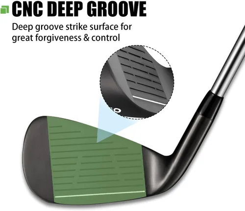 Vista 2 de MAZEL WM-X1/2 Hierros individuales para palos de golf para hombres 1,2,3,4,5,6,7,8,9, Pitching Wedge, Approach Wedge, Sand Wedge con ejes