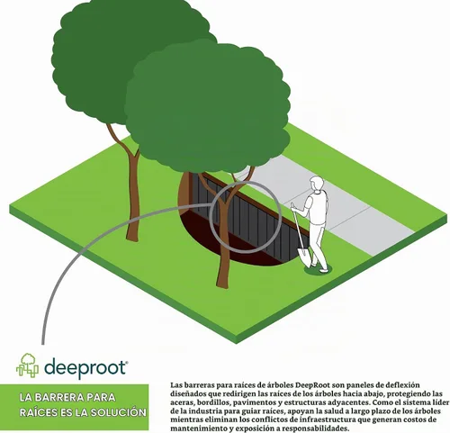 Vista 3 de Barrera de raíz de árbol, 24 x 18 pulgadas, paquete de 26 paneles