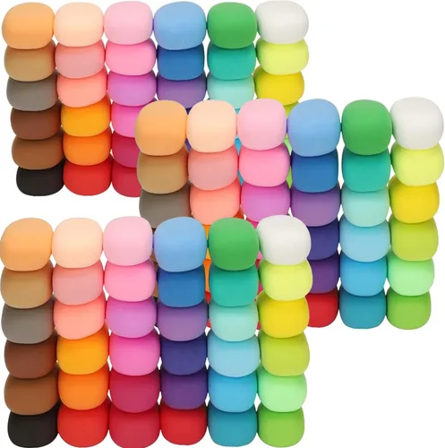 Vista 9 de Arcilla que se seca al aire para niños, 120 paquetes de arcilla de espuma de aire, 100 colores personalizados, más arcilla mágica blanca y negra