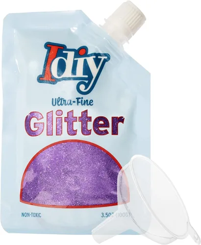Vista 20 de iDIY - Brillantina ultra fina azul aguamarina (3.5 onzas), purpurina extrafina con bolsa de boquilla fácil de verter y embudo para resina, slime