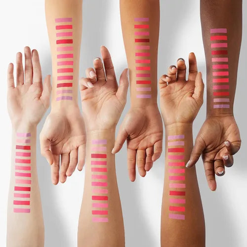 Vista 4 de Paleta de sombra de ojos rosa, 12 colores melocotón, mate y brillante, altamente pigmentada, rosa, mini paleta de sombra de ojos, cálida y natural