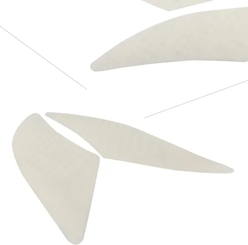 Vista 5 de Almohadilla lateral de tracción para tanque de motocicleta, protector de agarre de rodilla para Yamaha YZF R6 2017-2018, color blanco