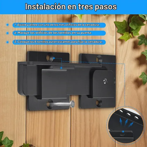 Vista 6 de GreaTalent Cerradura resistente de 7,5" de la puerta del tirón
