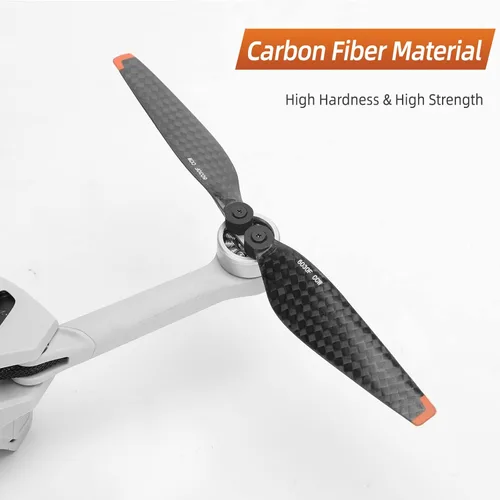 Vista 3 de Hélices Mini 3 Pro, hélices de fibra de carbono compatibles con DJI Mini 3 Pro, de bajo ruido y duraderas, accesorios de repuesto de cuchillas