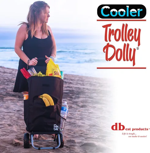 Vista 6 de Cooler Trolley Dolly, Negro Bolsa Térmica aislante plegable Rolling tailgating BBQ cerveza Hielo Cart