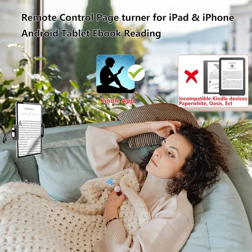 Vista 4 de Tiktok - Anillo de desplazamiento, control remoto de cámara Bluetooth, control remoto de anillo de desplazamiento para iPhone, TikTok, FB, YouTube