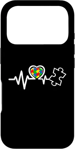 Vista 30 de Heart Puzzle Piece Heartbeat Cool Autism Awareness Case for iPhone 16