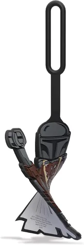 Vista 3 de Lego Star Wars Etiqueta de silicona para equipaje, The Mandalorian (52922) superficie escribible en la parte posterior para identificación