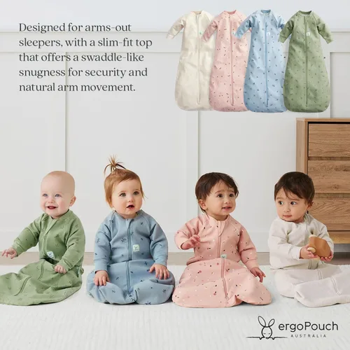 Vista 2 de ergoPouch Saco de dormir de manga larga para bebé, 3-12 meses, 1.0 TOG Margaritas