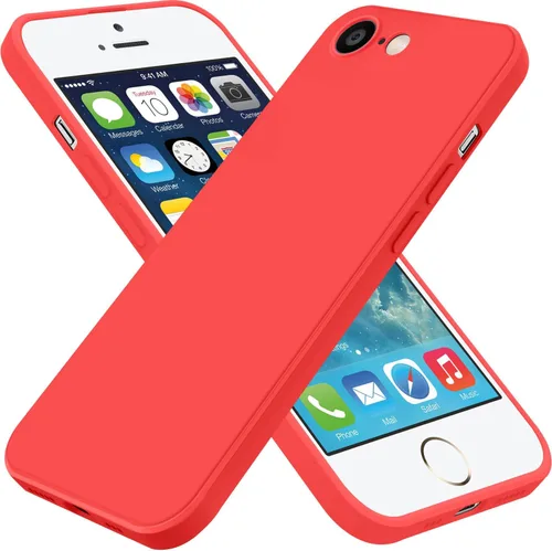 Vista 11 de Funda para iPhone SE de 3ª generación 2022, iPhone SE 2020, iPhone 7/8, funda de goma de gel de silicona líquida, funda protectora antideslizante