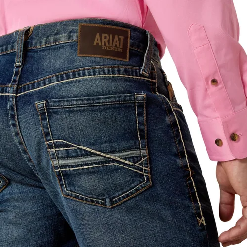 Vista 3 de Ariat Pantalones de mezclilla M4 de tiro bajo elástico Preston para hombre