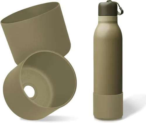 Vista 16 de 2 botas de silicona superiores para Owala FreeSip Twist de 24 onzas, funda inferior resistente a los arañazos, accesorios de botella de Owala