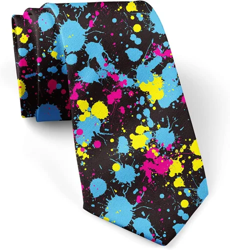 Vista 25 de JUDIAN Corbatas de moda para hombre, corbatas novedosas para cada atuendo IMPRESIÓN DE PATA (ANIMAL PAW PRINT)