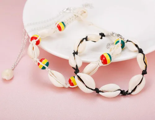 Vista 5 de Finrezio 8-12PCS Anklets for Women Girls Adjustable Boho Turtle Starfish Beach Ankle Bracelets Foot Jewelry Set Handmade