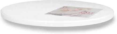 Vista 11 de Cakebon Tableros para tartas de plástico, tambores blancos de 8 pulgadas, paquete de 1 unidad, redondo profesional para tartas