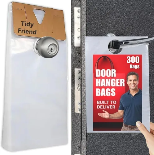 Vista 7 de Skywin TidyFriend - Bolsas de plástico para colgar puertas de 6 x 12 pulgadas (paquete de 2000) bolsas transparentes para colgar puertas, perchas