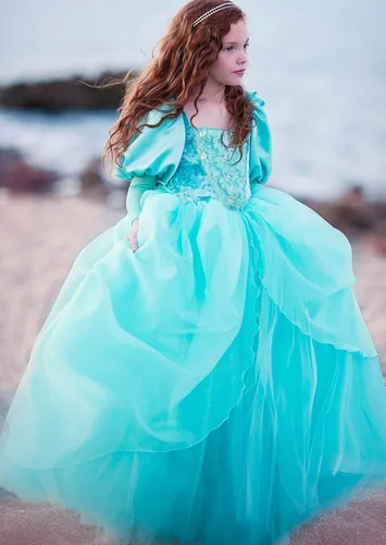 Vista 3 de Disfraz de princesa Cenicienta para niñas vestido de fiesta de cumpleaños Halloween