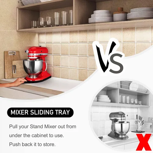 Vista 3 de Deslizador Mejorado para Batidora Kitchenaid, Bandeja Deslizante para Electrodomésticos de Cocina, Bandeja Deslizante Transportadora de Batidora