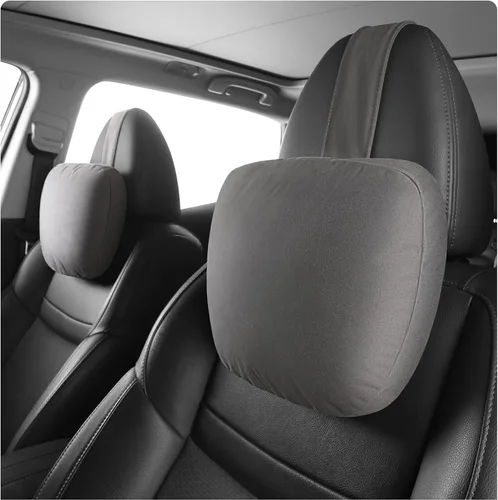 Vista 10 de 2 piezas de almohada de cuello para coche para reposacabezas, cojines de apoyo para asientos de conducción, microfibra de terciopelo, poliéster
