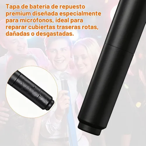 Vista 5 de Paquete de 2 fundas de batería de repuesto para micrófono inalámbrico Shure SVX2/PG28, SVX24/PG58, KCX2/PG58 para reparar la parte rota