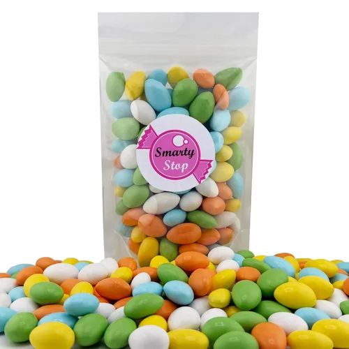 Vista 4 de Smarty Stop Jordan Almonds Candy - Almendras recubiertas de caramelo pastel, aperitivo comestible de confitería