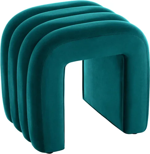Vista 19 de Taburete otomano multifuncional, reposapiés para sofá, taburete de tocador moderno para sala de maquillaje, sala de estar y entrada, taburete