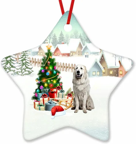 Vista 145 de Prezzy Airedale Terrier - Adorno para decoración de árbol de Navidad, regalos lindos para amantes de los perros, para familiares y amigos, nuevo